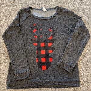 Buffalo check deer long sleeve, size medium large